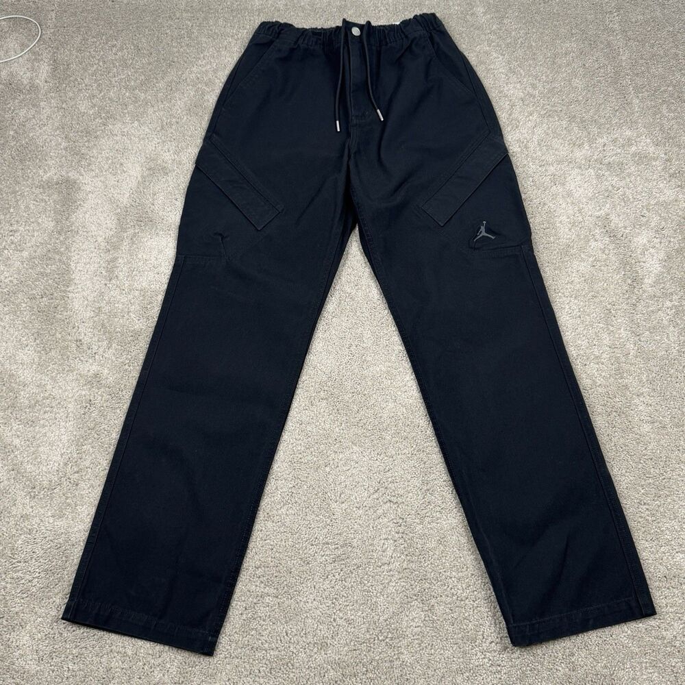 Jordan Men’s Cargo Pants Black Size Small Regular Fit Pockets Tapered FV7255-010